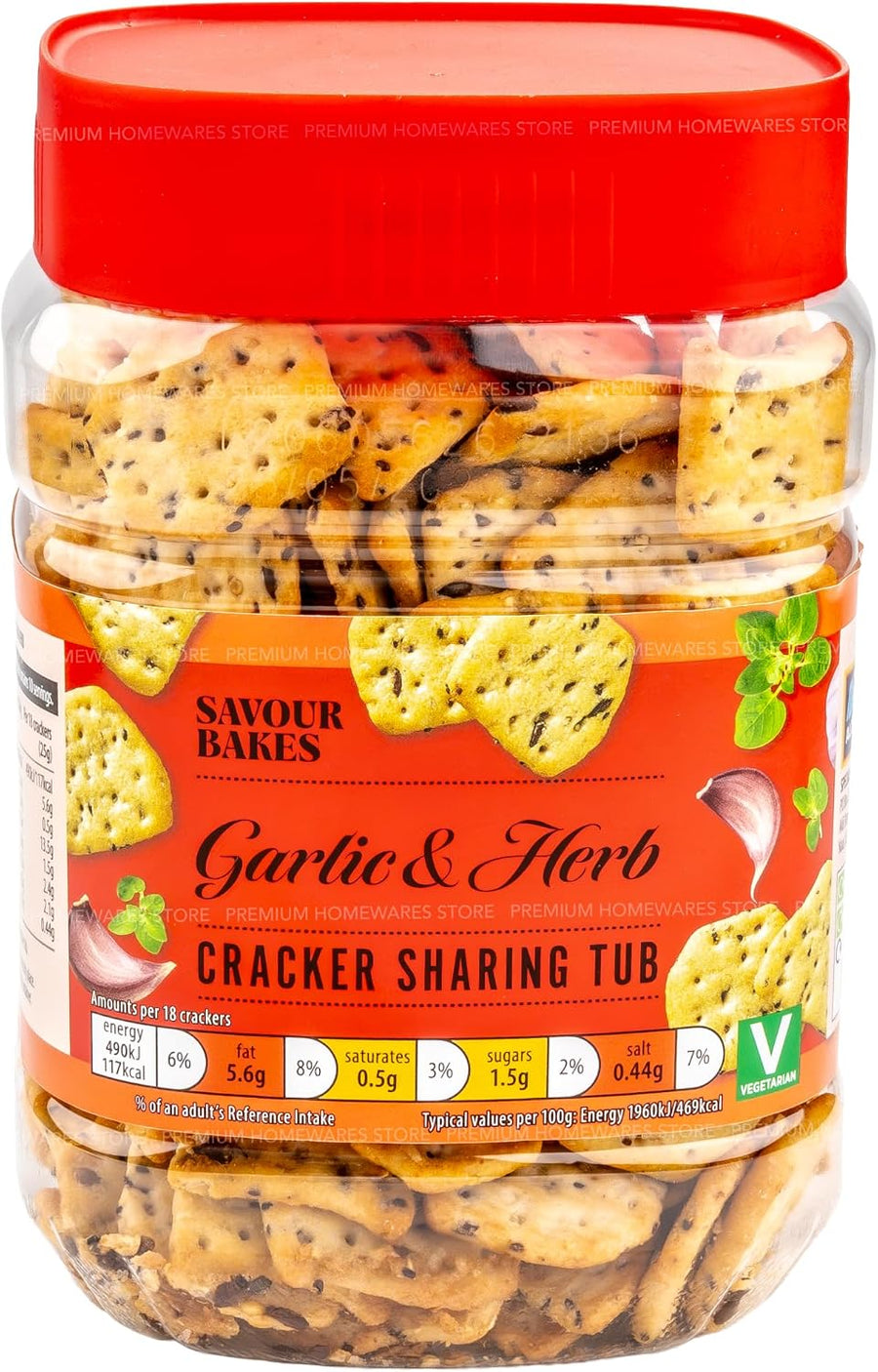 Savour Bakes 高纖奇亞籽藜麥蒜香草脆餅 250g Garlic Herb Crackers