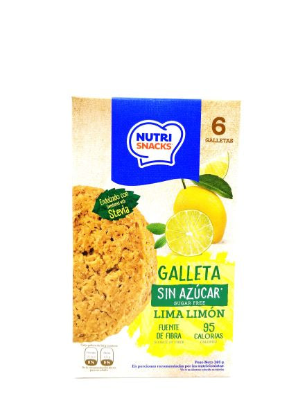 Nutri Snacks 無糖檸檬青檸曲奇 144g Sugar Free Lemon Lime Cookies