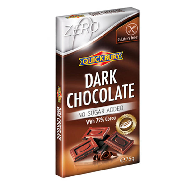 Quickbury 無糖黑朱古力 75g Sugar Free Dark Chocolate