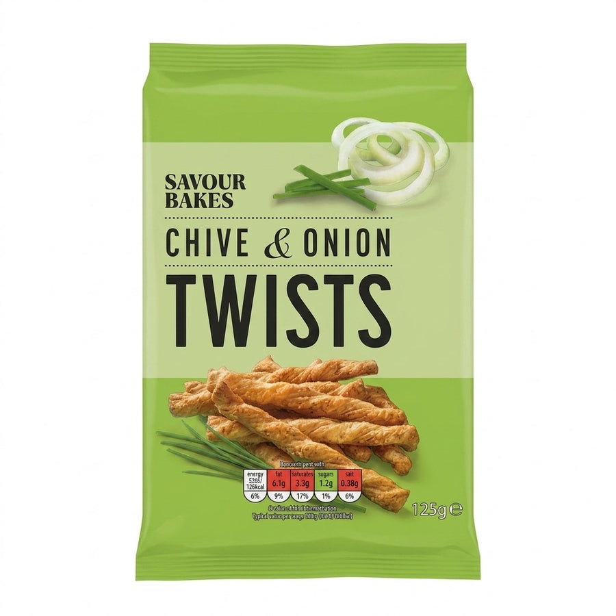 Savour Bakes 香蔥洋蔥味扭扭條 125g Chive & Onion Twists