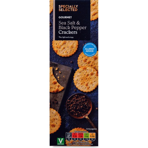 Specially Selected 海鹽黑胡椒薄脆餅 185g Sea Salt & Black Pepper Crackers