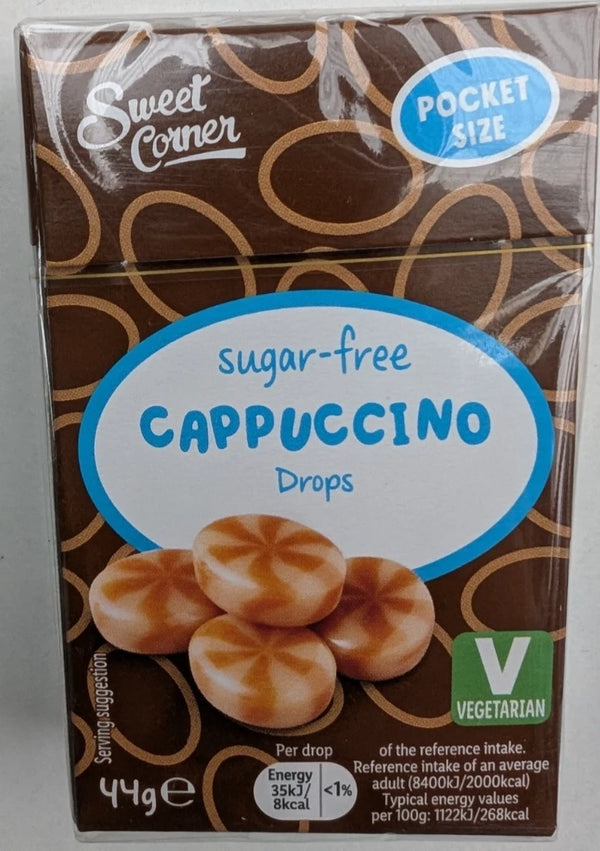 Sweet Corner 無糖意大利咖啡糖 44g Sugar Free Cappuccino Drops