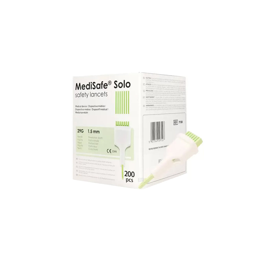 Medisafe Solo 一次性安全採血針 29G Safety Lancets