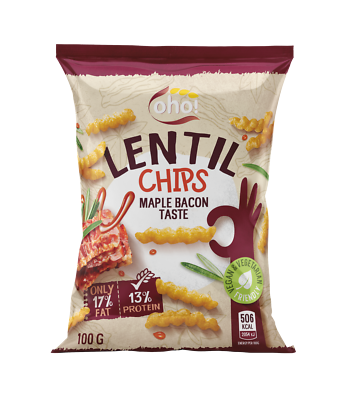 oho 香脆紅扁豆條 楓糖口味 16g Lentil Chips
