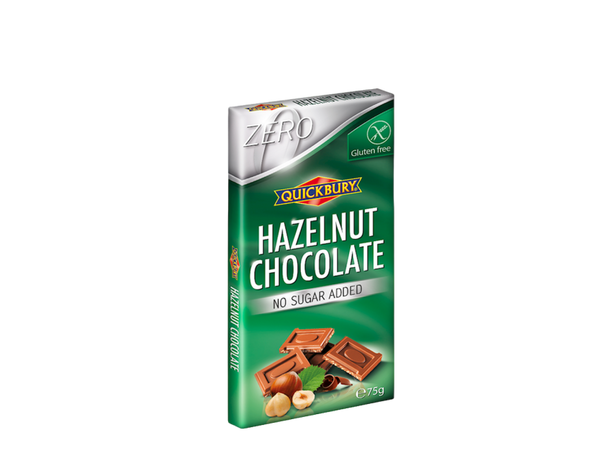 Quickbury 無糖榛子朱古力 75g Sugar Free Hazelnut Chocolate
