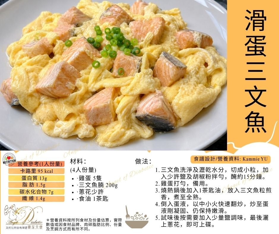 滑蛋三文魚 食譜卡